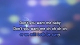 Video Karaoke Don't You Want Me - The Human League