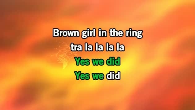 Boney M Brown Girl In The Ring White Heart Song Lyric Music Print - Red  Heart Print
