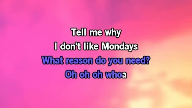 Karaoke I Don't Like Mondays - The Boomtown Rats - Download the