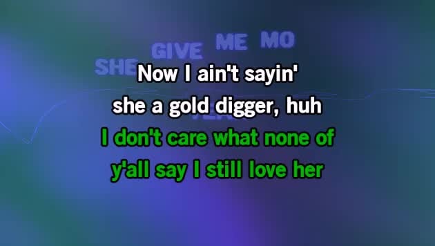Karaoke Gold Digger - Kanye West - CDG, MP4, KFN - Karaoke Version