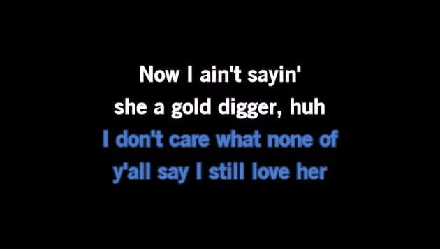 Gold Digger - Kanye West & Jamie Foxx, Karaoke Version