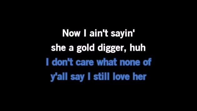 Karaoke Gold Digger - Video with Lyrics - Kanye West