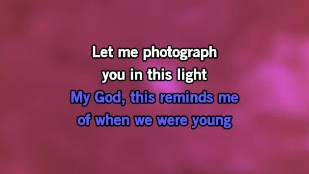 Let me photograph you in this light