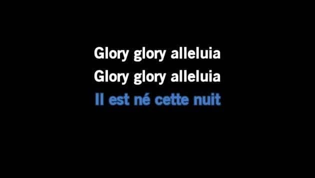 Celine dion discount glory alleluia lyrics