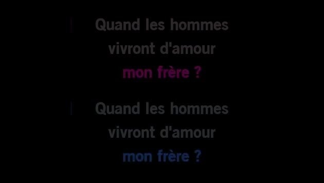 Quand les hommes discount vivront d amour karaoke