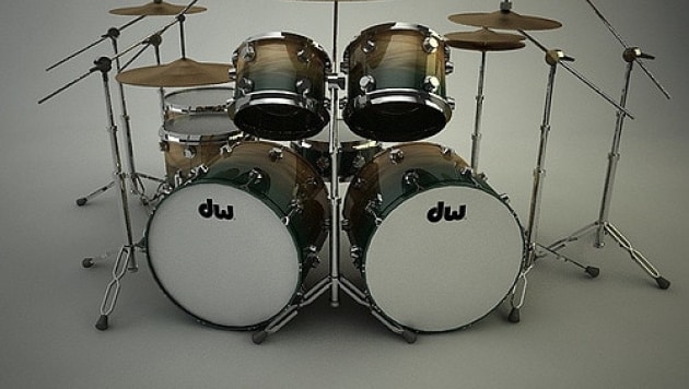 dw drum set double bass