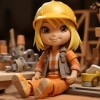 Blonde Haired Gal in a Hard Hat