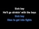 Sick Boy karaoke - Social Distortion