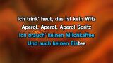 Singen Aperol Spritz Karaoke - Vincent Gross - MP3 Karaoke