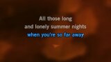 Lonely Summer Nights Karaoke - The Stray Cats