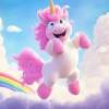 Pink Fluffy Unicorns Dancing on Rainbows