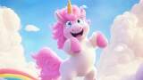 Pink Fluffy Unicorns Dancing on Rainbows