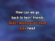 back to friends Karaoke - sombr