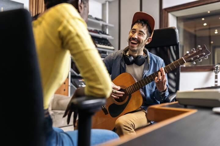 Musicians in studio