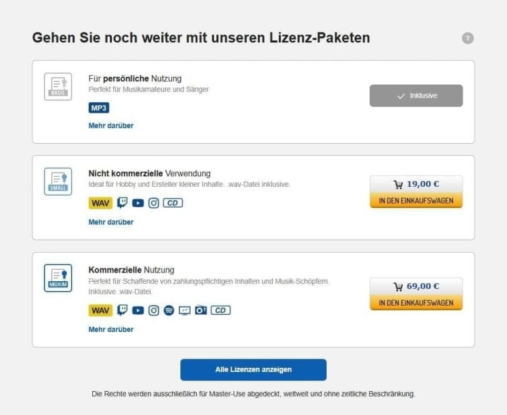Lizenzpakete