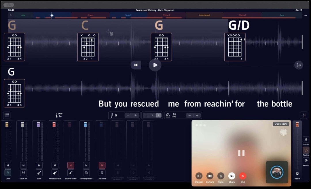 How to Teach Online Guitar Lessons with Backing Tracks (Using Jamzone & FaceTime)