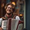Hij speelde accordeon